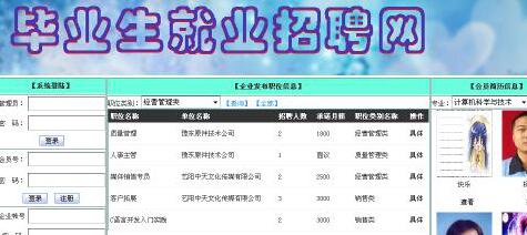 asp.net17409毕业生就业求职招聘管理系统计算机毕业设计