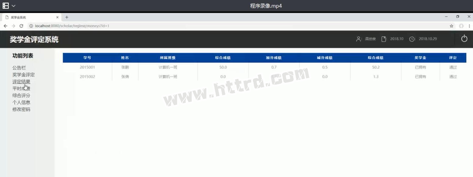 jsp19145助学金奖学金评定系统-SSM-Mysql-（无论文)计算机毕业设计