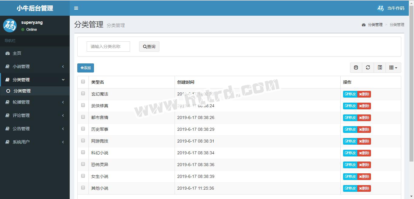 jsp026牛码小说网ssm+mysql计算机毕业设计